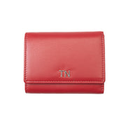 Portafoglio donna in pelle naturale rosso Ellis, protezione RFID