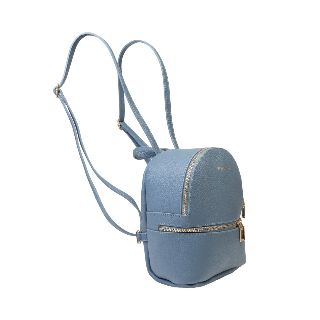 Zaino da donna in vera pelle blu Teen Spirit