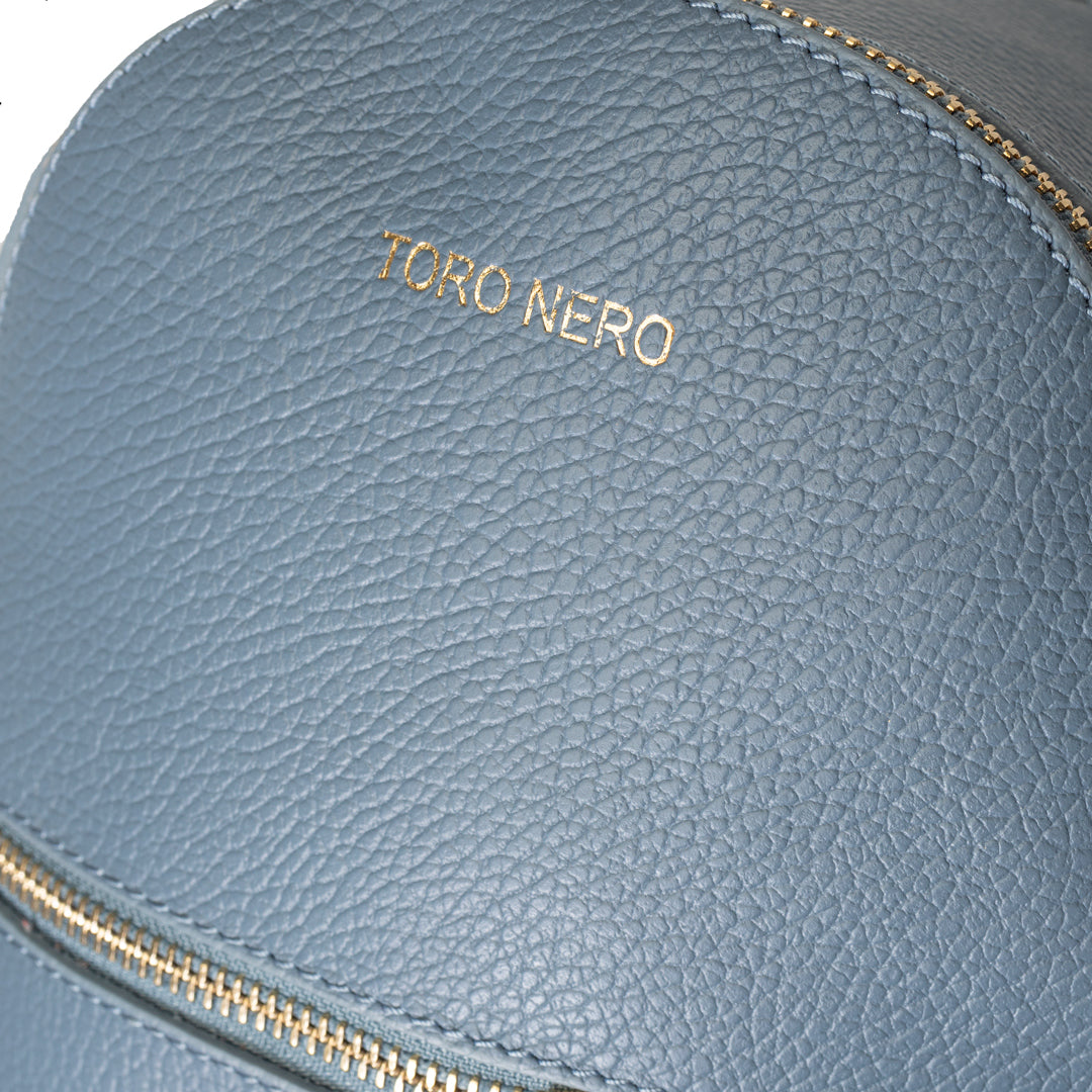 Zaino da donna in vera pelle blu Teen Spirit