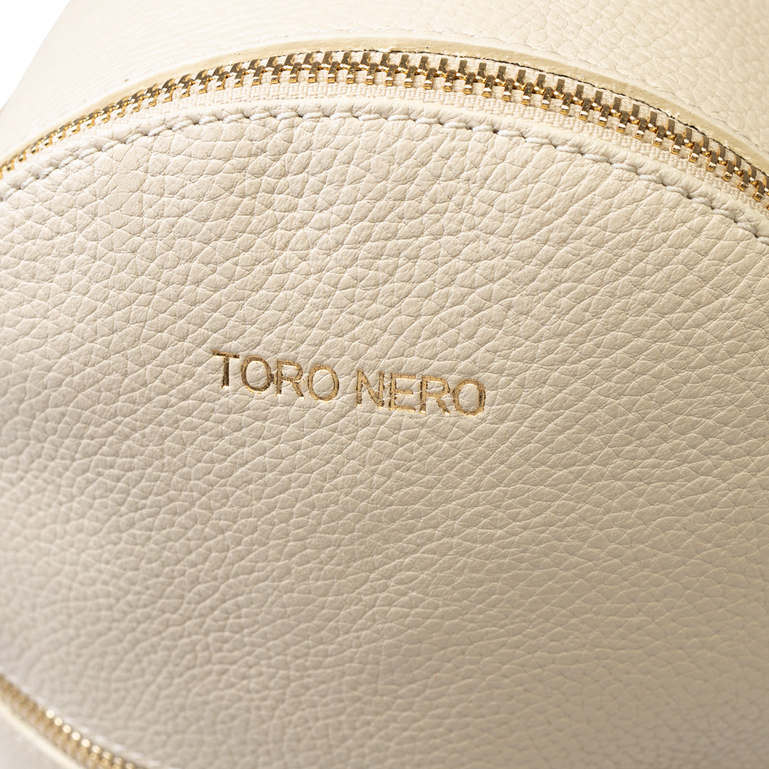 Zaino da donna in pelle naturale beige Teen Spirit