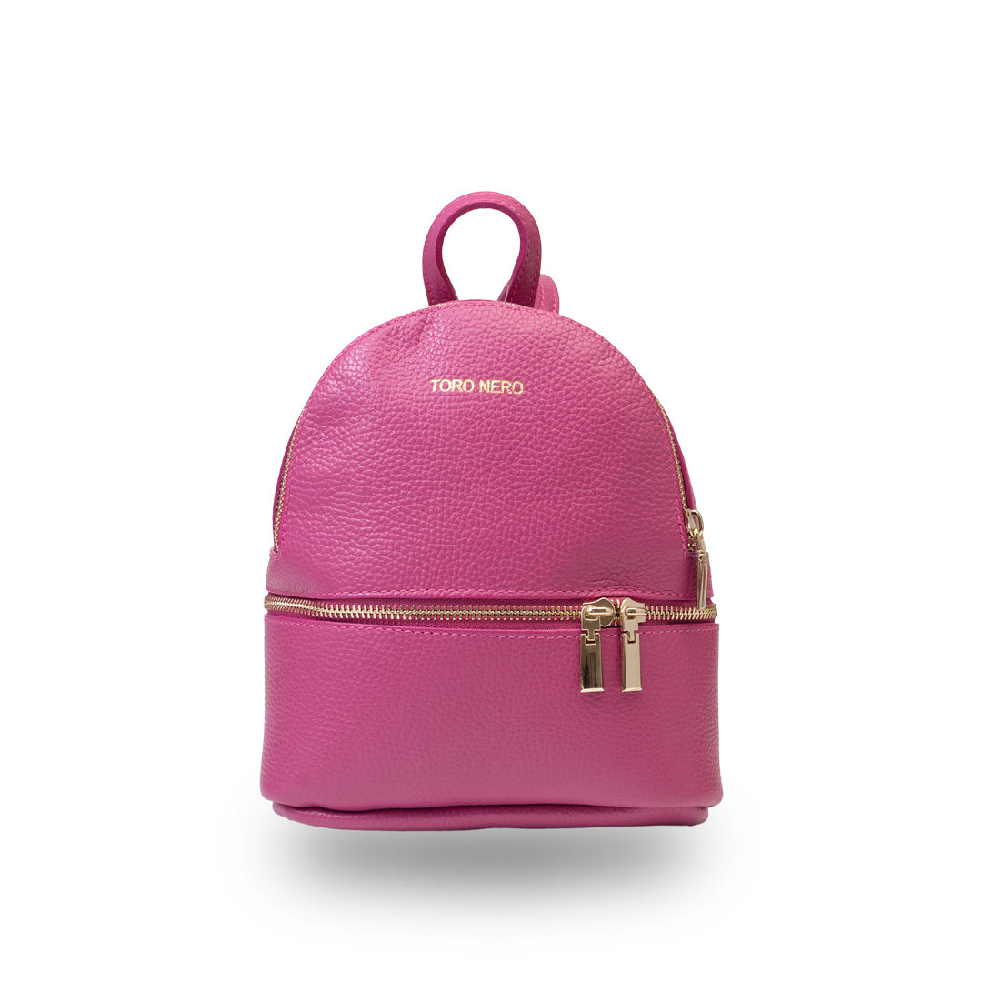Zaino da donna in vera pelle fucsia Teen Spirit