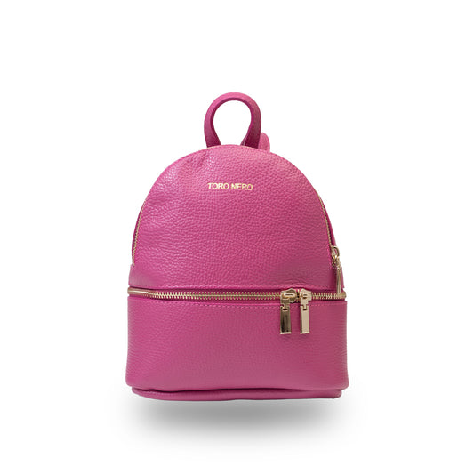 Zaino da donna in vera pelle fucsia Teen Spirit