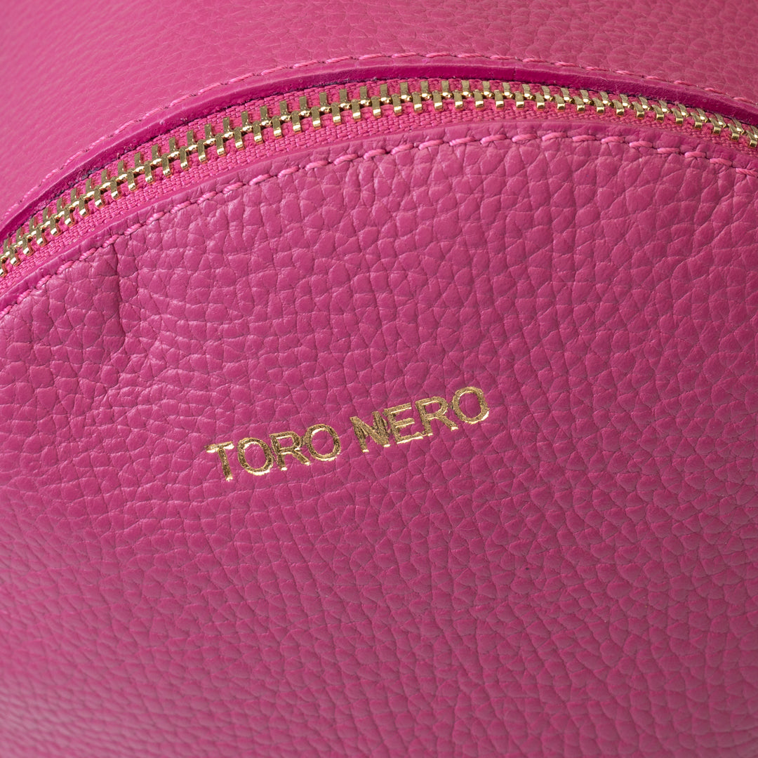Zaino da donna in vera pelle fucsia Teen Spirit