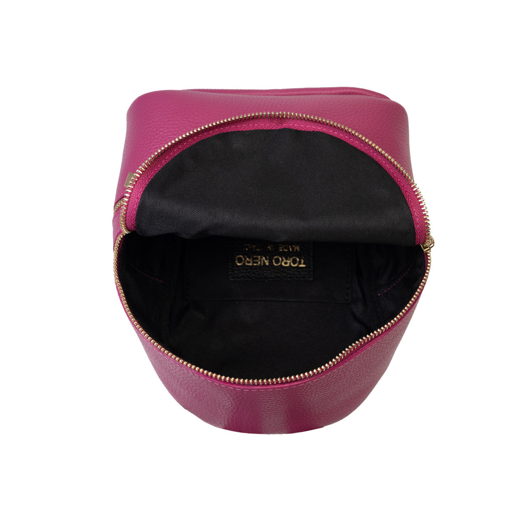 Zaino da donna in vera pelle fucsia Teen Spirit
