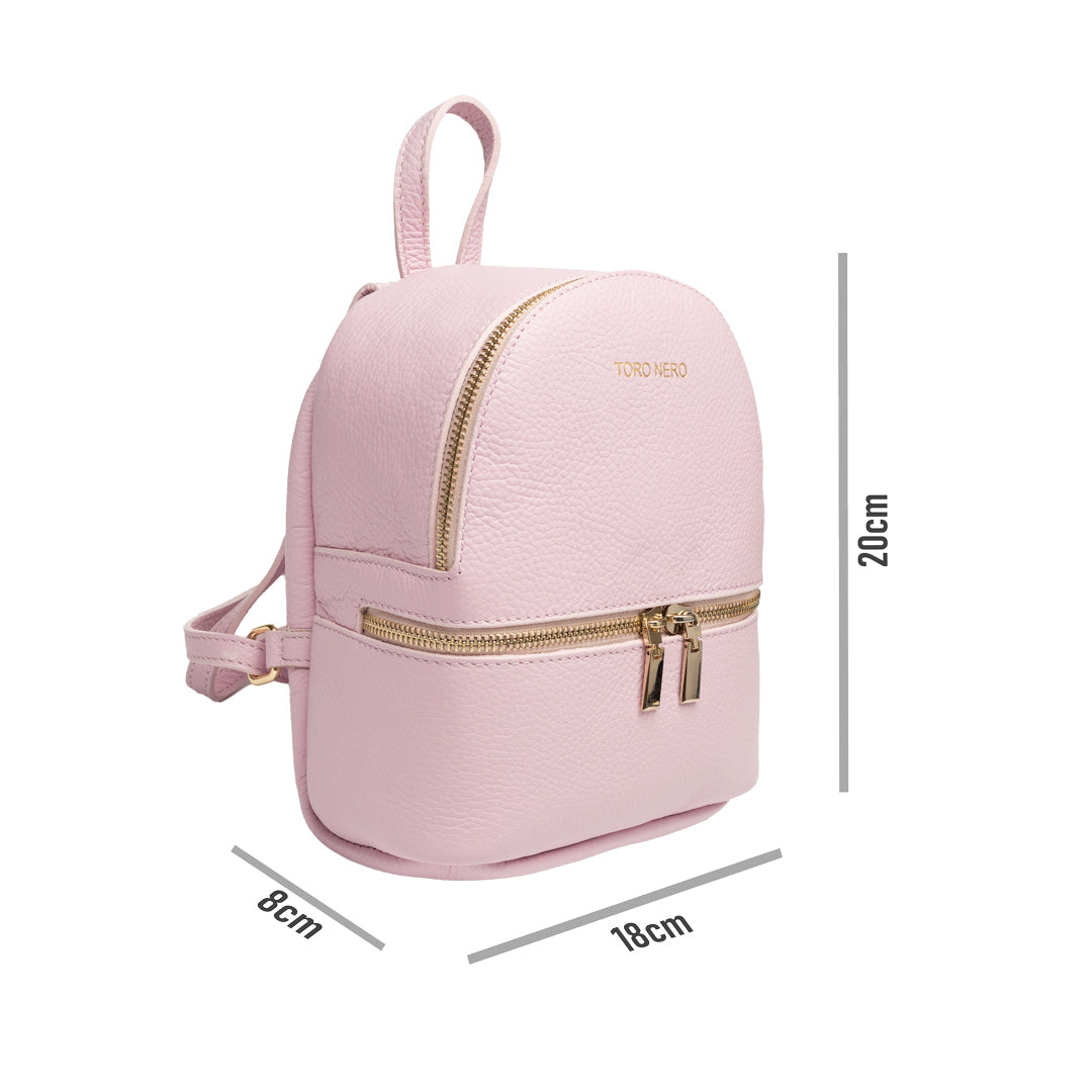 Zaino da donna in vera pelle lilla Teen Spirit
