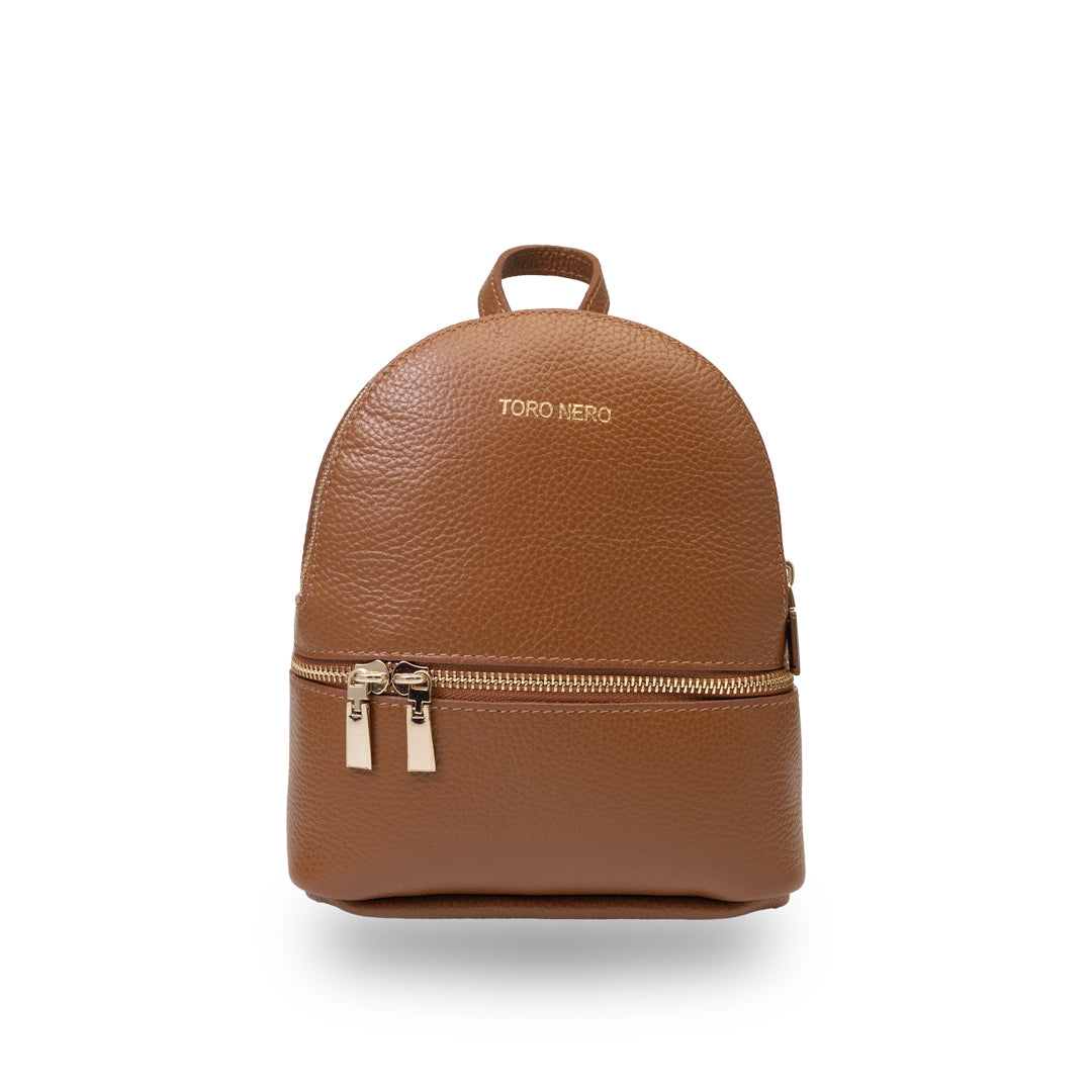 Zaino da donna in vera pelle marrone Teen Spirit