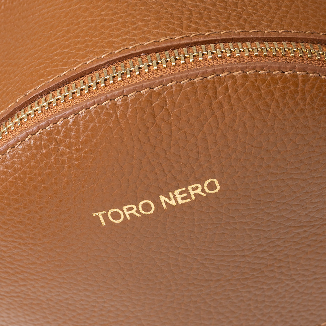 Zaino da donna in vera pelle marrone Teen Spirit