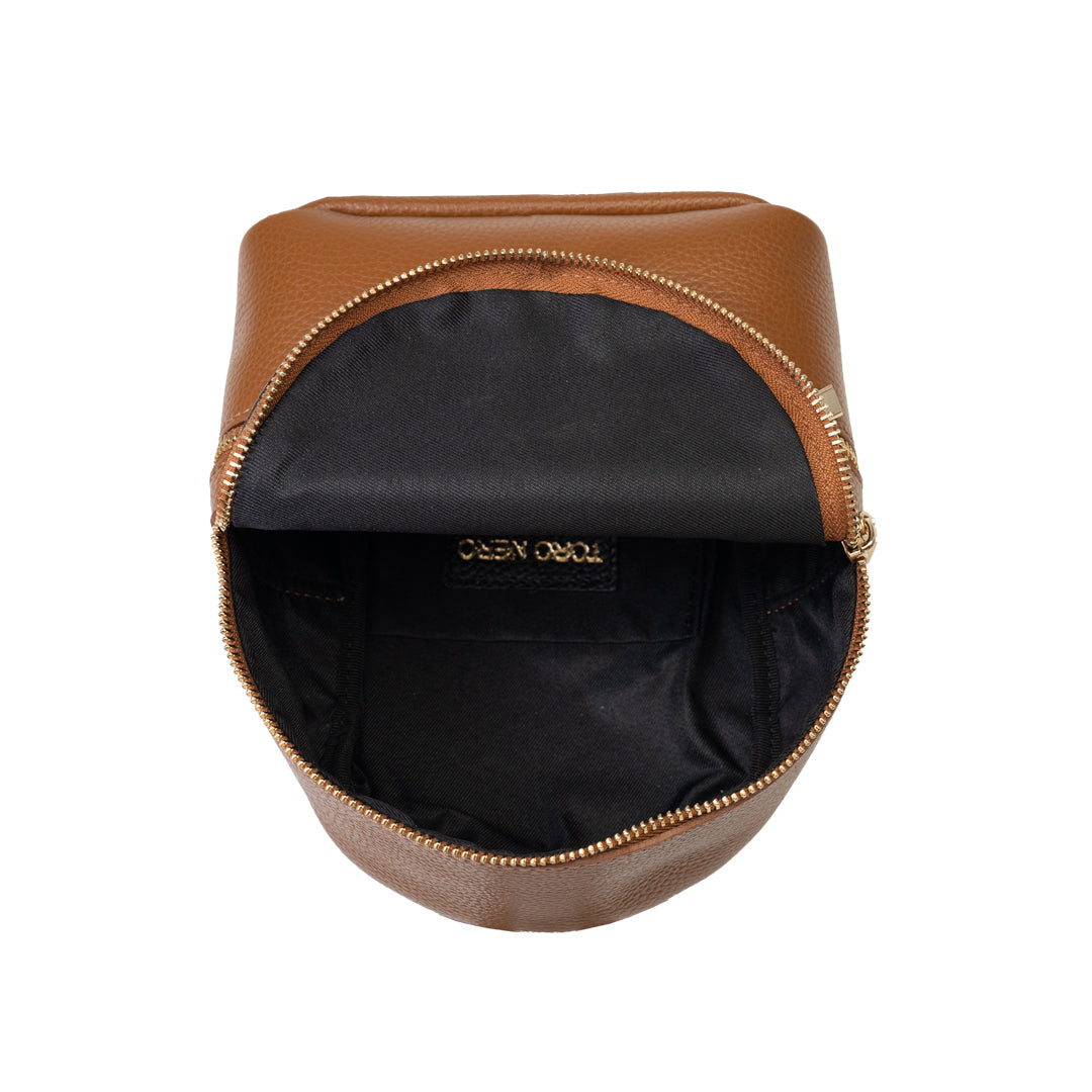 Zaino da donna in vera pelle marrone Teen Spirit