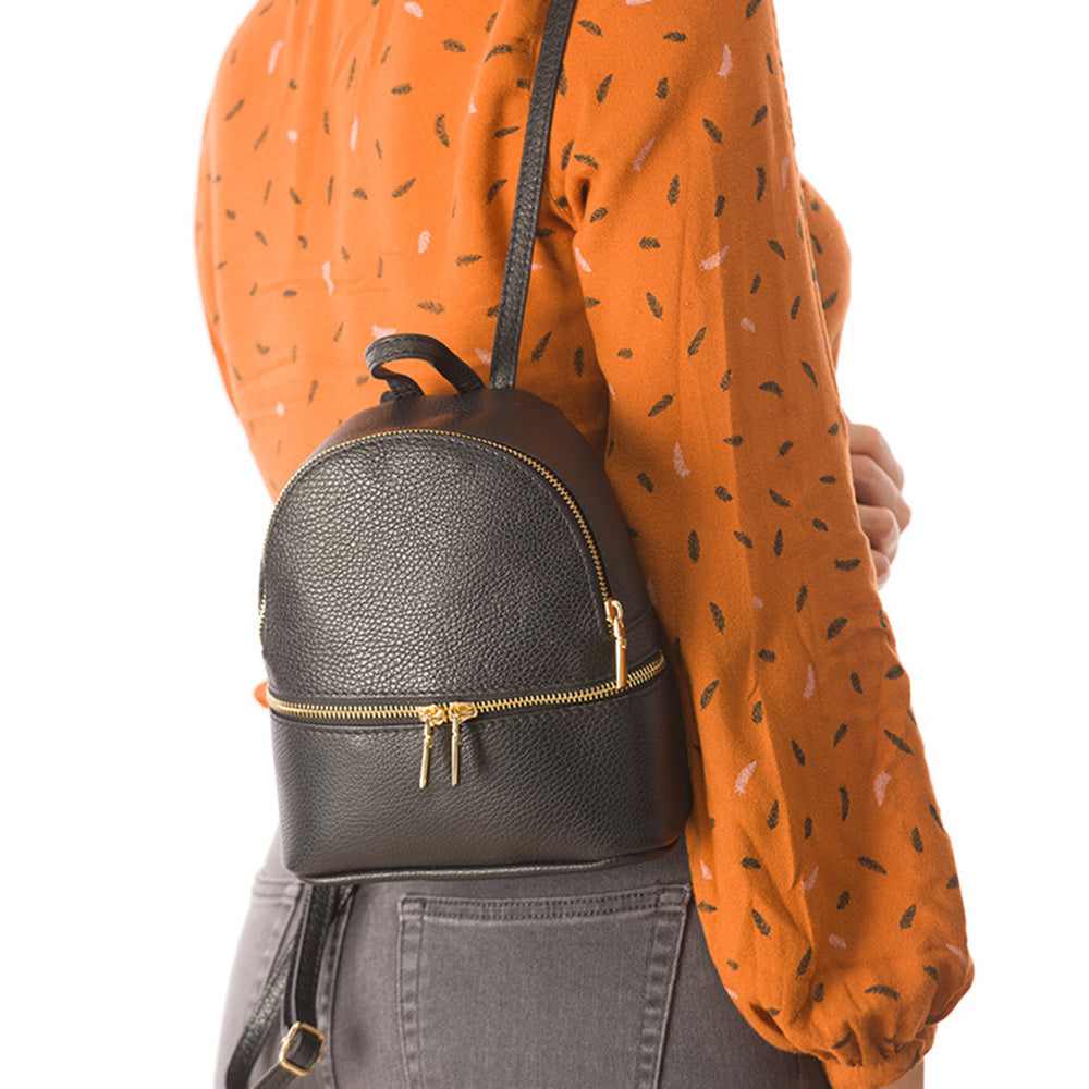 Zaino da donna in vera pelle nero Teen Spirit