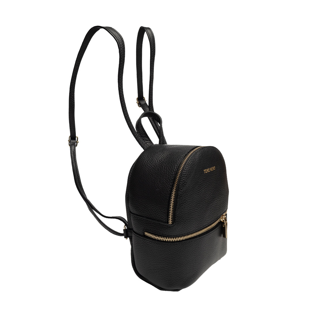 Zaino da donna in vera pelle nero Teen Spirit