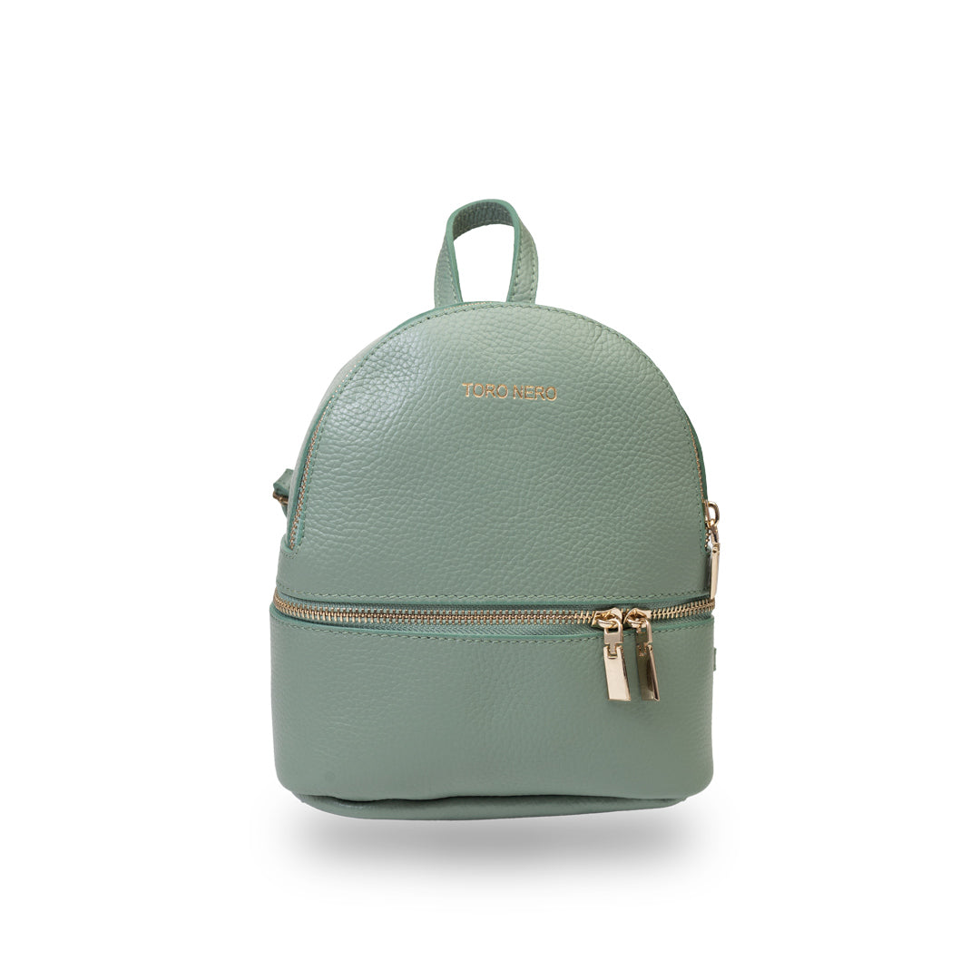 Zaino da donna in vera pelle verde salvia Teen Spirit