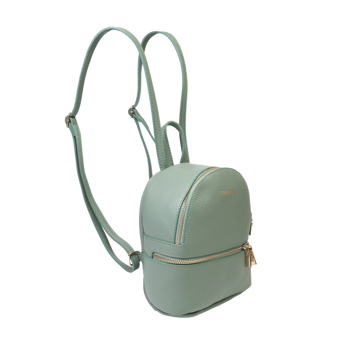 Zaino da donna in vera pelle verde salvia Teen Spirit