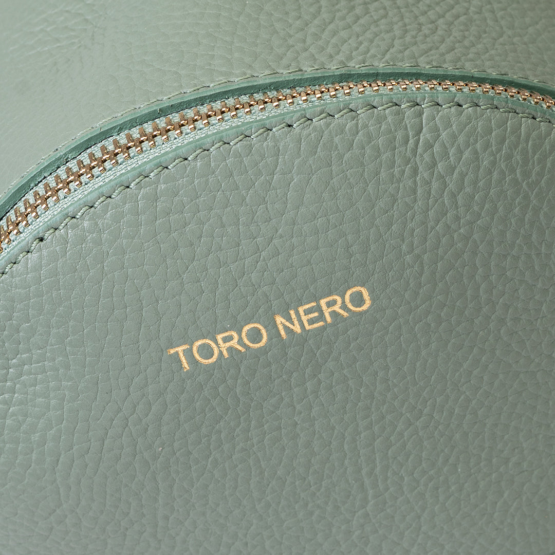 Zaino da donna in vera pelle verde salvia Teen Spirit