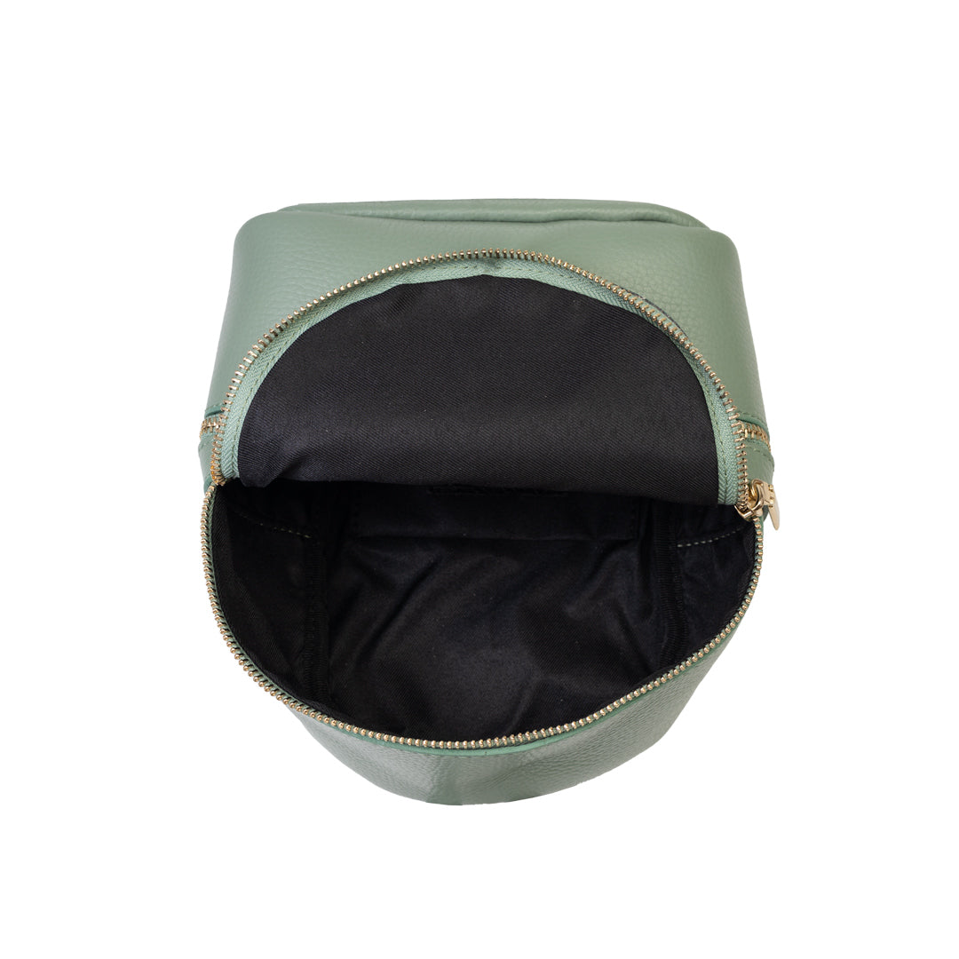 Zaino da donna in vera pelle verde salvia Teen Spirit