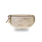 Damen-Gürteltasche aus echtem Leder Gold Waist Glam
