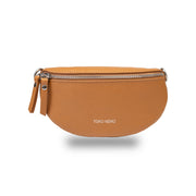Sac banane en cuir véritable marron pour femme Waist Glam