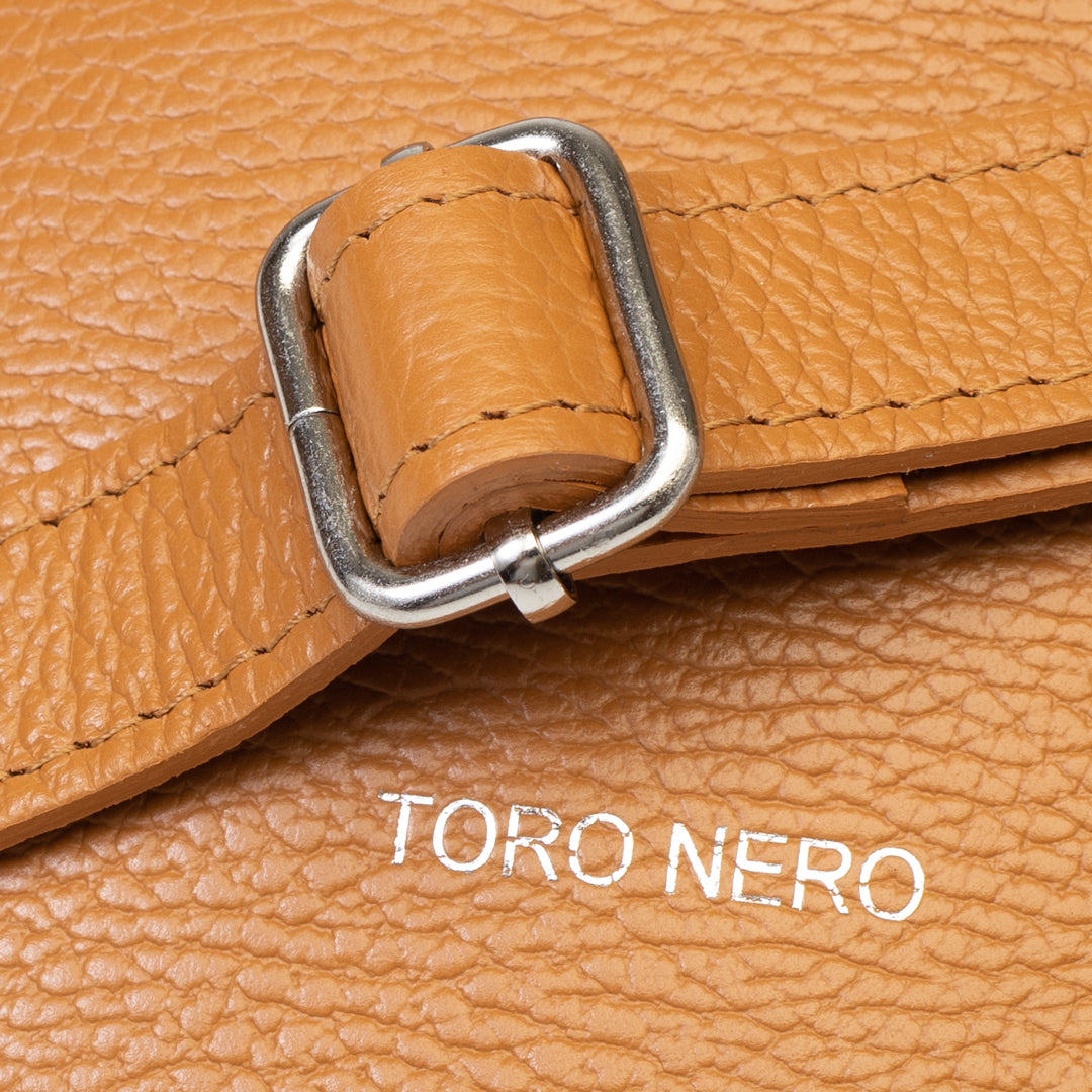 Sac banane en cuir véritable marron pour femme Waist Glam