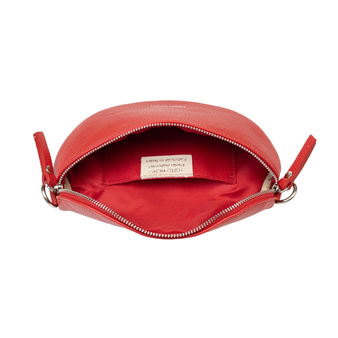 Damentasche aus echtem rotem Leder Waist Glam