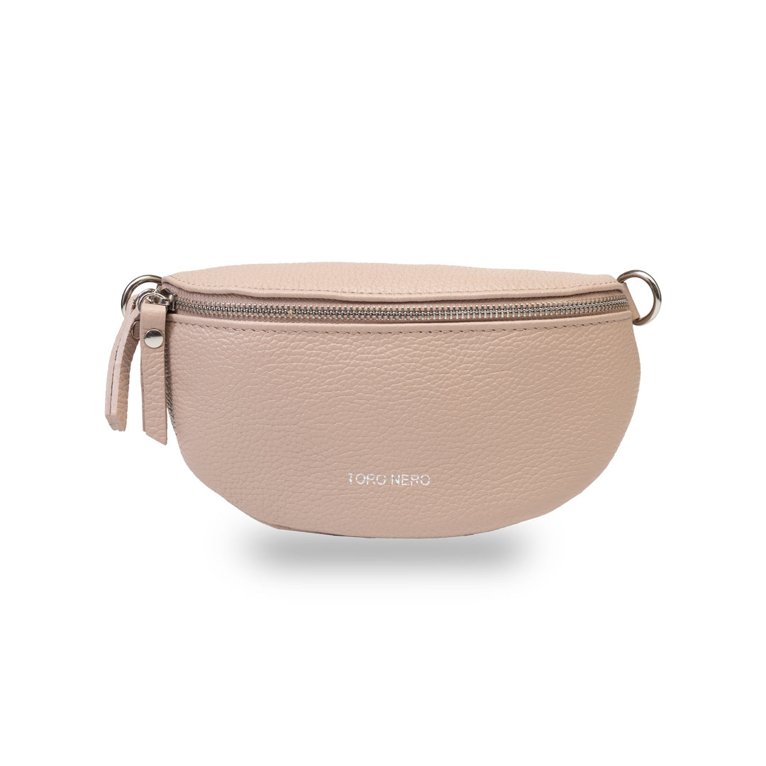 Marsupio donna in vera pelle rosa chiaro Waist Glam