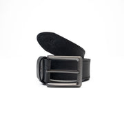 Cintura da uomo in pelle naturale nera Denim
