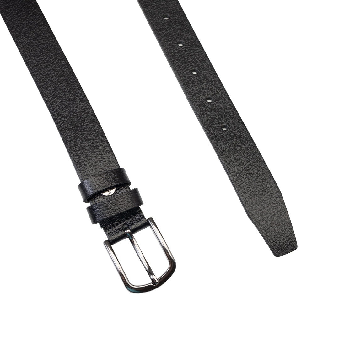Cintura per bambini in pelle naturale nera New kids