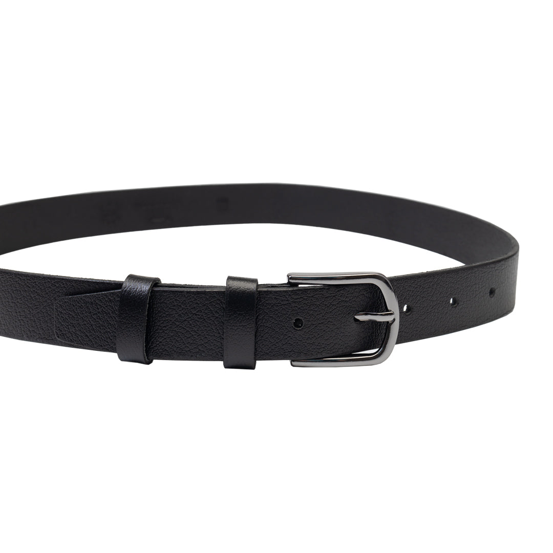 Cintura per bambini in pelle naturale nera New kids