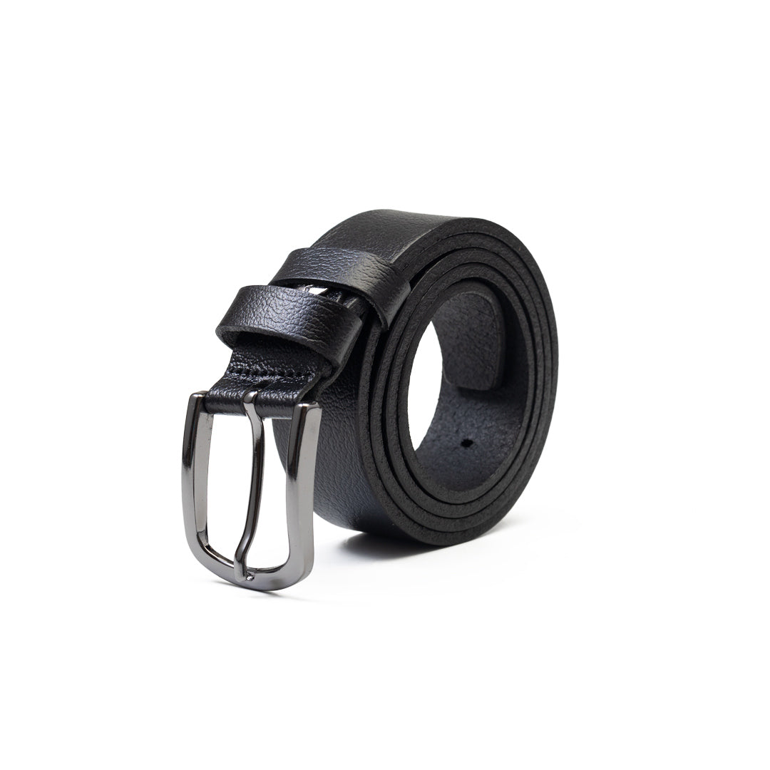 Cintura per bambini in pelle naturale nera New kids