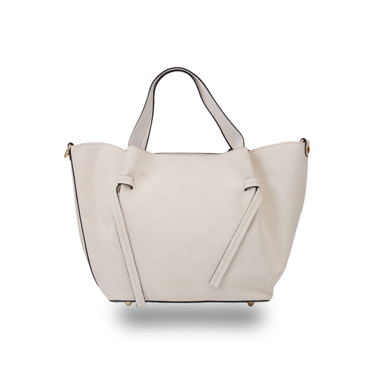 Borsa da donna in pelle scamosciata naturale beige Loretta