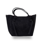 Damenhandtasche aus schwarzem Wildleder Loretta