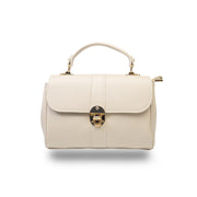 Borsa da donna in vera pelle beige Beatrice