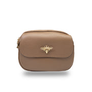 Borsa da donna in vera pelle marrone scuro Eleonora